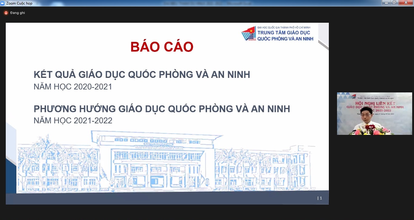 Hội nghị trực tuyến liên kết Giáo dục Quốc phòng và An ninh năm học 2021-2022