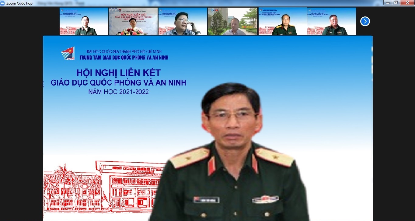 Hội nghị trực tuyến liên kết Giáo dục Quốc phòng và An ninh năm học 2021-2022