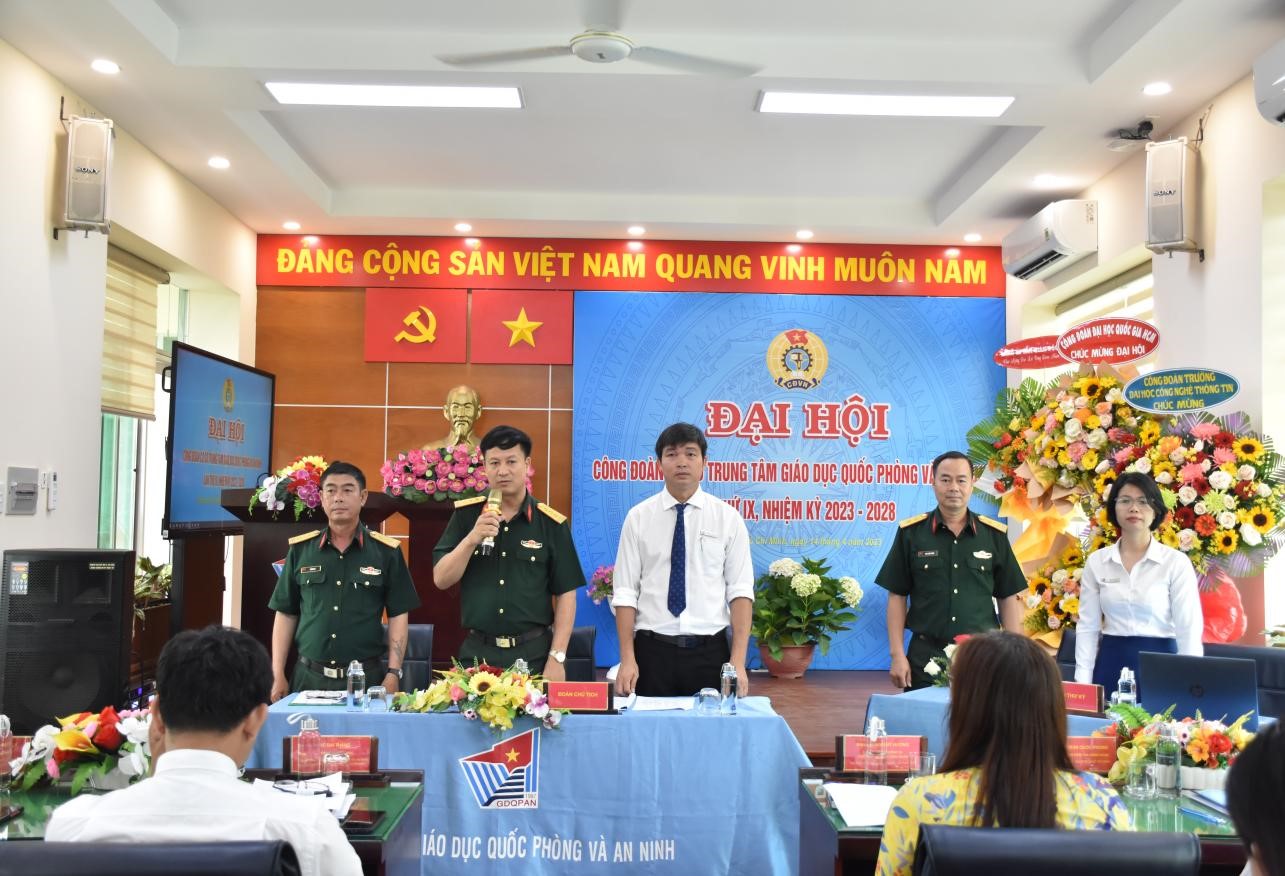 Đại hội Công đoàn Trung tâm Giáo dục Quốc phòng và An ninh Đại học Quốc gia TP.HCM thành công tốt đẹp