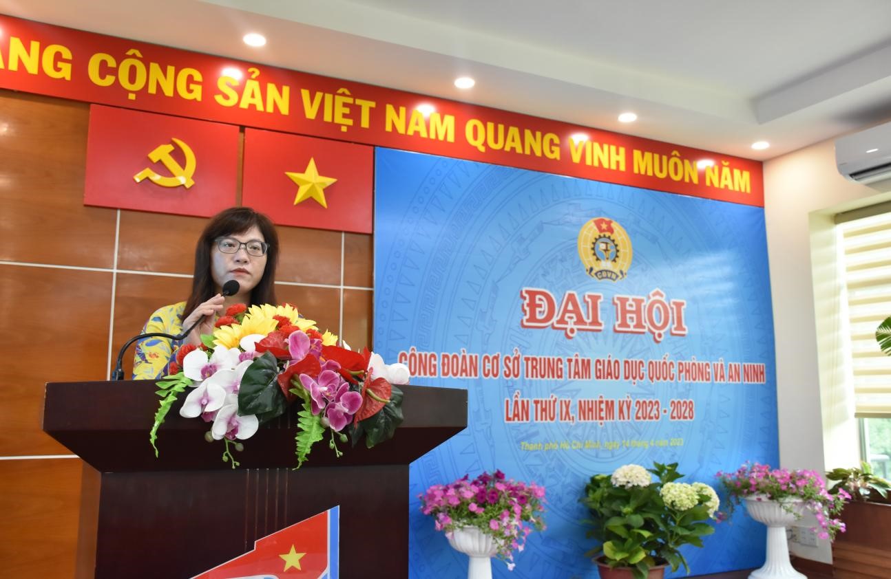 Đại hội Công đoàn Trung tâm Giáo dục Quốc phòng và An ninh Đại học Quốc gia TP.HCM thành công tốt đẹp