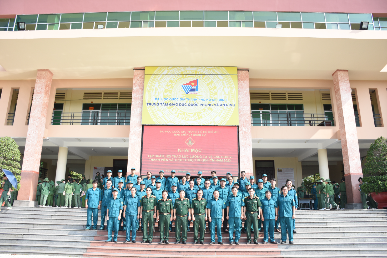 Đại học Quốc gia TP.HCM: Khai mạc tập huấn, hội thao lực lượng tự vệ các đơn vị thành viên và trực thuộc năm 2023