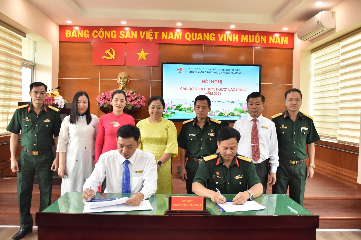 Trung tâm Giáo dục Quốc phòng và An ninh Đại học Quốc gia Thành phố Hồ Chí Minh tổ chức Hội nghị cán bộ, viên chức, người lao động năm 2024