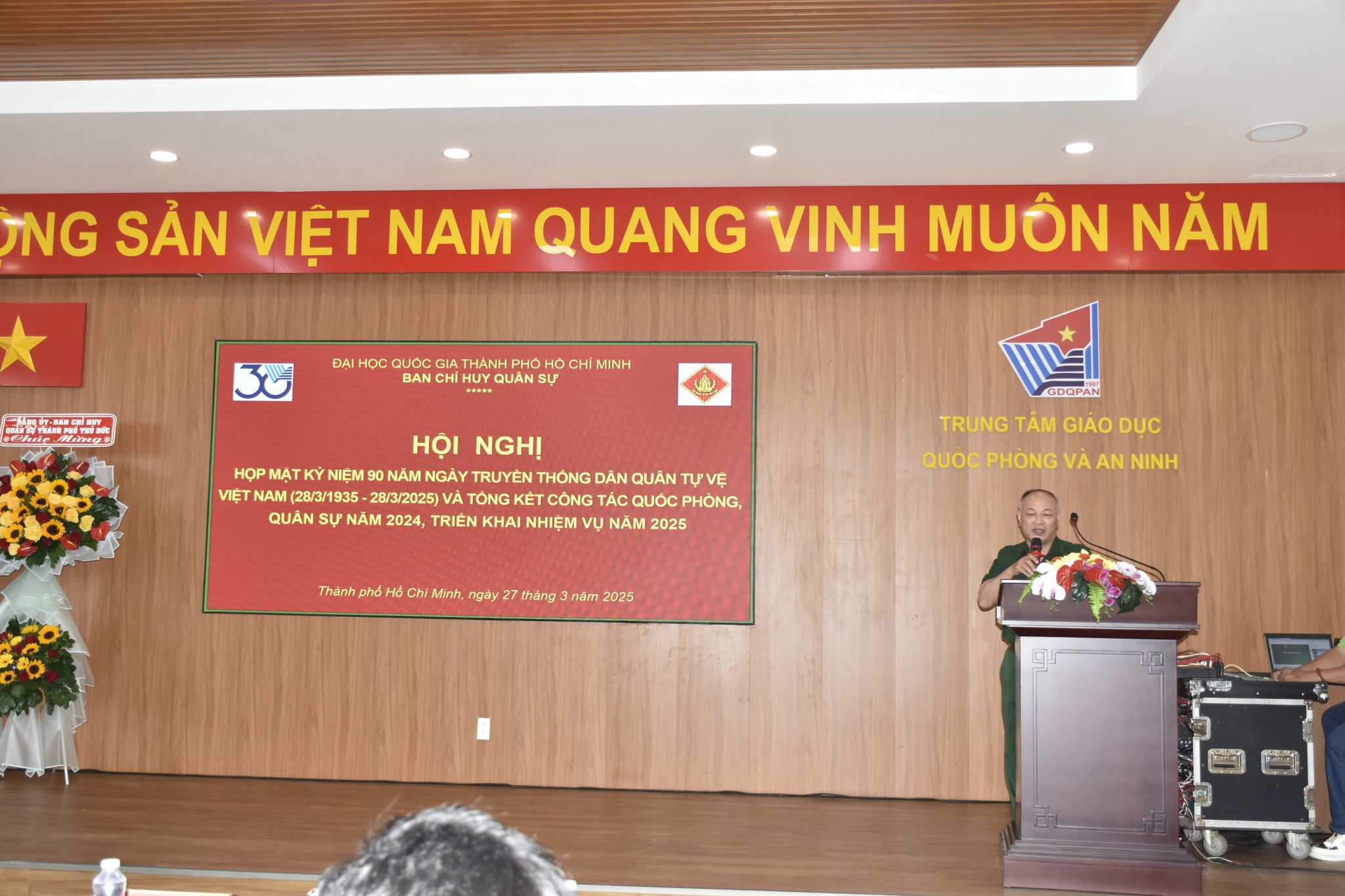 Hội nghị Gặp mặt Kỷ niệm 90 năm Ngày Truyền thống Dân quân Tự vệ (DQTV) Việt Nam (28/3/1935 - 28/3/2025) và Tổng kết công tác quốc phòng, quân sự năm 2024, triển khai nhiệm vụ năm 2025.